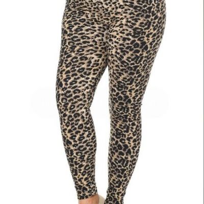 Women's Buttery Ultra Soft Leggings Leopard Print (Fits Sizes 14-24)