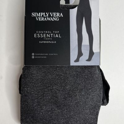 Simply Vera - Vera Wang Control Top Smoothing Grey Heather Tights Size 2 NEW