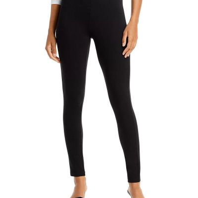 Theory Shawn C Fixture Ponte Leggings Women's S Black Pull On Elastic Waist~