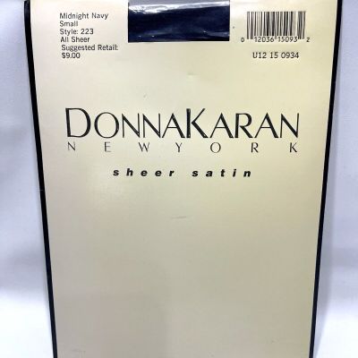 Donna Karan New York Sheer Satin Midnight Navy Small Style 223 All Sheer