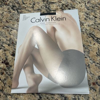 Calvin Klein Womens Ultra Sheer Pantyhose w/Control Top, Almost Black, Sz A 620f