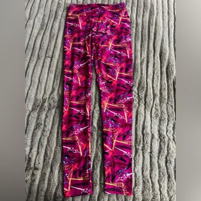 NWOT LuLaRoe ONE SIZE OS Leggings Magenta Airplane plane aircraft buttery soft