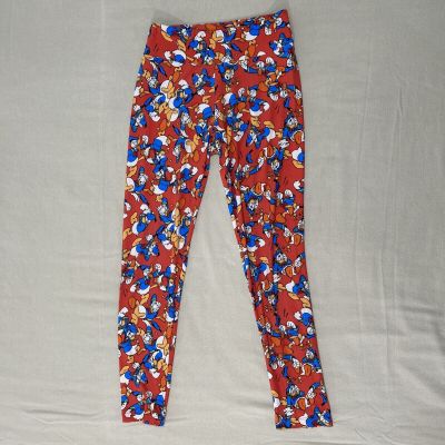 LulaRoe Donald Duck Rust Colored Leggings One Size Fits All Pants