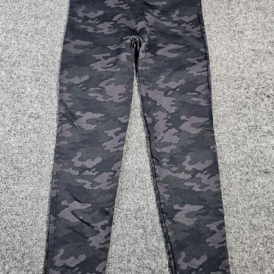 Spanx Camo Leggings Womens XL 7/8Black Gray Green Camouflage Stretch