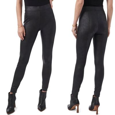 NWT Vince Camuto Coated Ponte High Rise Pull-On Leggings in Black Sz. 3X