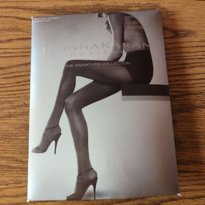 Donna Karan Hosiery Stockings Size Tall Color Is Black Sueded Jersey Control