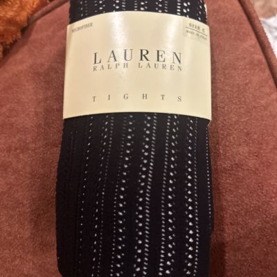 Lauren Ralph Lauren Microfiber Black Tights Size A NWT