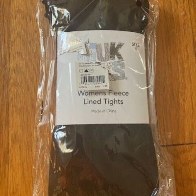 NEW Muk Luks Women's Black Fleece Lined Tights - SMALL