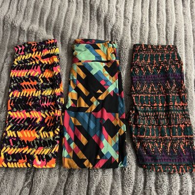 Lot Of 3 Lularoe Leggings 