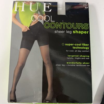 HUE  Sheer Leg Pantyhose shaper Black size 1 Open box