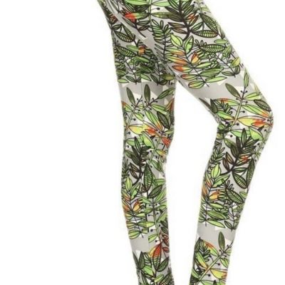 NWT Women’s tropical print leggings Plus Size