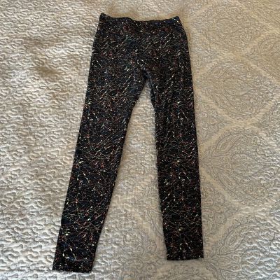 LuLaRoe spackle print women's leggings jackson pollack style size medium