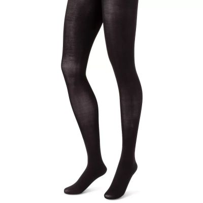 XL - Hanes Premium Womens 2pk Opaque Tights - Black