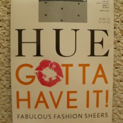 Hue Gotta Have It Fabulous Sheer Control Top Size 1 Black