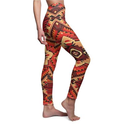 Womens Skinny Casual Leggings All Over Print Southwestern Navajo Native American