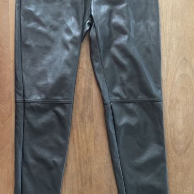 Wolford Faux Leather Skinny Ankle Leggings Womens Size 6 US Dark Grey Slim Fit