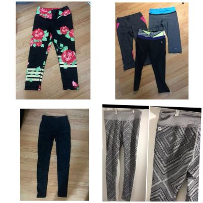 Bundle x 7 Leggings Fabletics RBX Rebook Old Navy Calia Kali Workout  Small