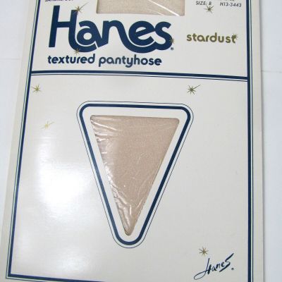 Vtg Hanes Stardust Textured Pantyhose Sandalfoot Champagne Nylons Size B Q1