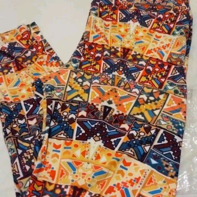 LuLaRoe NEW Leggings TC2 ( Tall & Curvy 2 ) Sz 18+ Large Abstract Design