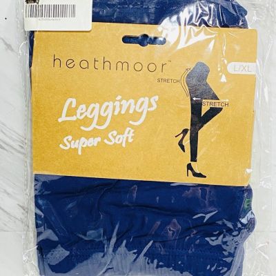 Heathmoor Leggings Super Soft L/XL Navy Blue NWT Stretch