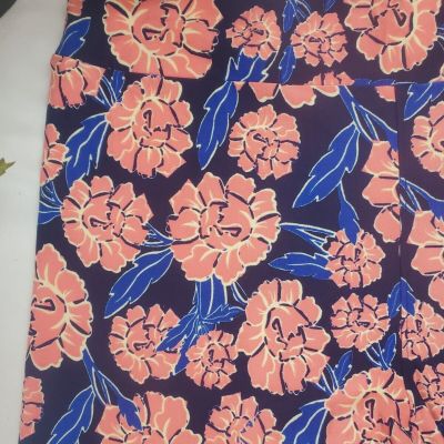 LuLaRoe Leggings TC Tall & Curvy Butter Soft Pink Floral Print Womens Plus Size