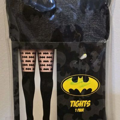 DC Comics Batman All Over Logo Sheer Tights Size M/L NWT