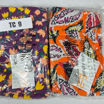 2 Pair of New LuLaRoe Tall and Curvy Buttery Soft Workout Yoga Leggings TC 9