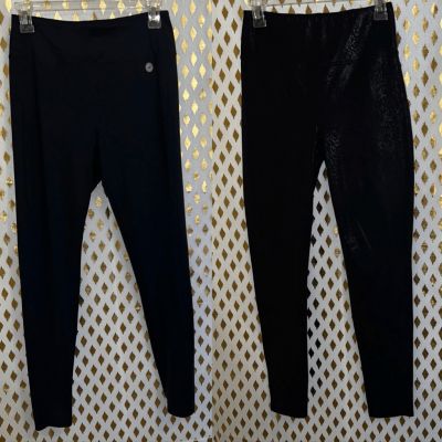 Hollister and Jennifer Lopez leggings wet look black vinyl snakeskin bundle set