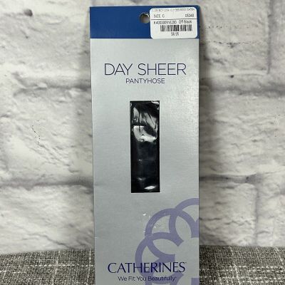 Catherine's Day Sheer Pantyhose Plus Size C Off Black New Up to 6'0