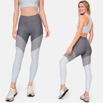 Outdoor Voices Springs 7/8 Legging Colorblock Graphite Ash Dove Small Workout