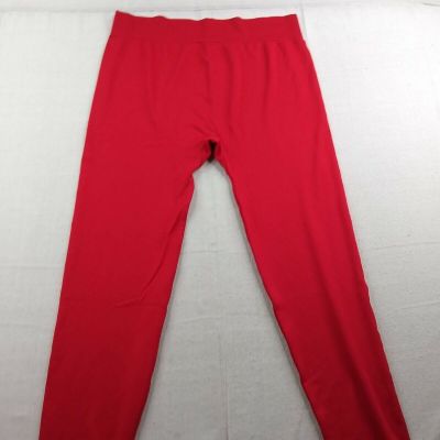 White Mark - Solid Pull On Leggings - Women - Plus Size - Red