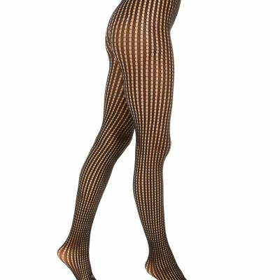 DKNY Women's Fashion-Net Tights Small/Medium Black