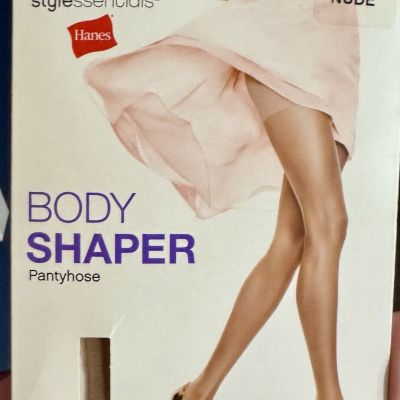 Hanes Style Essentials Body Shaper Pantyhose Size Q Sheer Nude