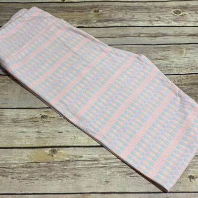 NEW LuLaRoe LEGGINGS Pink Blue Arrow Aztec Stripe TC Tall Curvy Unicorn Rare