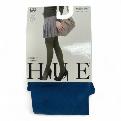 HUE Opaque Tight Womens Size 1 Imperial Blue 1 Pair New