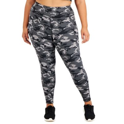 ID Ideology Plus Size Camo-Print Reversible Cropped Leggings, 2X NWT