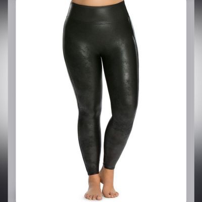 Spanx Faux Leather Moto Leggings Plus Size 1X Black