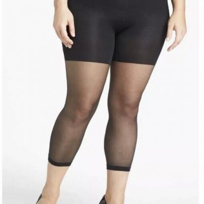 2X Spanx Fabulous Footless High-Waisted Plus Size Tights Black6/F SlimsAllaround