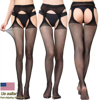 Women Fishnet Thigh-High Stockings Tights Suspender Pantyhose Stockings