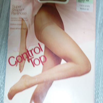 JCPenney Pantyhose Control Top Vintage Queen Tall Beige Super Shaper Nude Heel