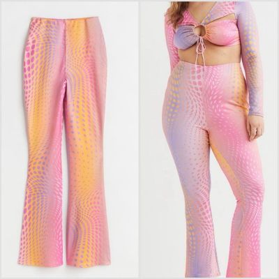 H&M Disco Ombre Sunset Flare Leggings in Stretch Jersey