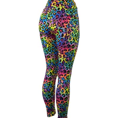 80s Style Cheetah Print Super Soft Leggings Capris or Shorts with Pockets!