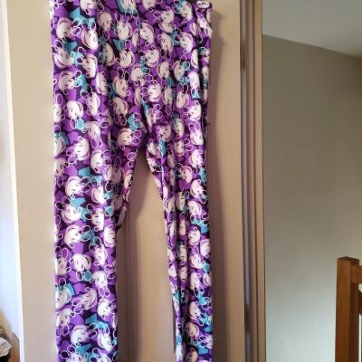 NWOT Lularoe Disney Mickey Mouse Purple and Teal TC Leggings