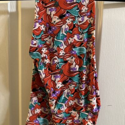 New Lularoe Disney Ariel Princess The Little Mermaid Style#2 Tween Size Leggings