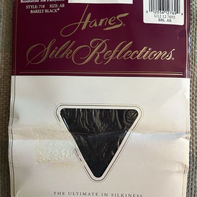 Hanes Silk Reflections Silky Sheer Control Top Size AB Reinforced ToePantyhose