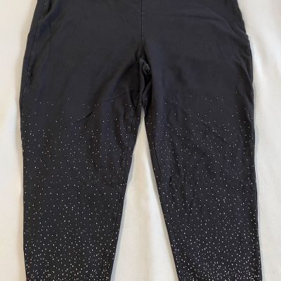 Torrid Black Rose Gold Confetti Disperse Full Length Leggings Size 4 Plus