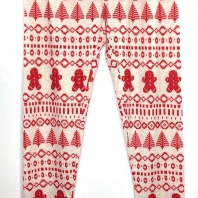 Gingerbread Man Leggings Juniors XS Christmas Winter Holidays Super Soft NWT