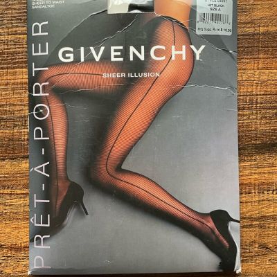 Givenchy Pret-A-Porter  03091- Size A Sheer to waist sandaltoe Jet Black