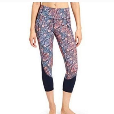 Athleta Indigo Shores High Rise Chaturanga Capri SZ XS (270)