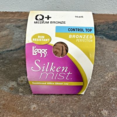 L'eggs Silken Mist Q+ Medium Bronze Pantyhose NIB 2016